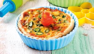 Recepta de quiche de verdures i salmó